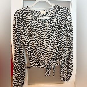 Peach Love California Zebra Print Blouse